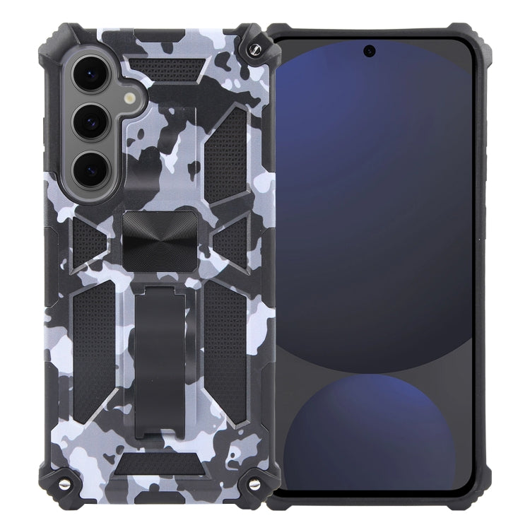 Camouflage Armor Kickstand TPU + PC Magnetic Phone Case, For Samsung Galaxy S26+ 5G, For Samsung Galaxy S26 Ultra 5G, For Samsung Galaxy S26 5G, For Samsung Galaxy S25 5G, For Samsung Galaxy S25+ 5G, For Samsung Galaxy S25 Ultra 5G                     ...