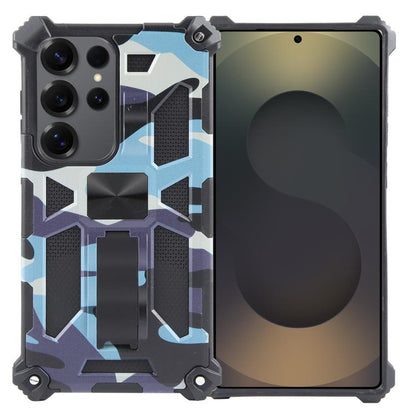 Camouflage Armor Kickstand TPU + PC Magnetic Phone Case, For Samsung Galaxy S26+ 5G, For Samsung Galaxy S26 Ultra 5G, For Samsung Galaxy S26 5G, For Samsung Galaxy S25 5G, For Samsung Galaxy S25+ 5G, For Samsung Galaxy S25 Ultra 5G                     ...