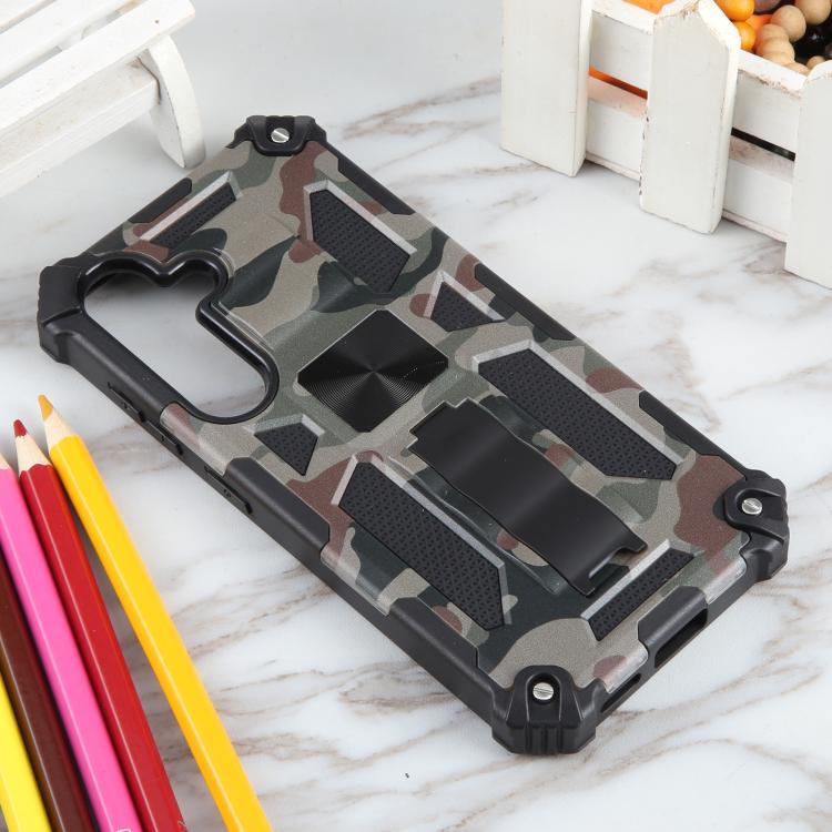 Camouflage Armor Kickstand TPU + PC Magnetic Phone Case, For Samsung Galaxy S26+ 5G, For Samsung Galaxy S26 Ultra 5G, For Samsung Galaxy S26 5G, For Samsung Galaxy S25 5G, For Samsung Galaxy S25+ 5G, For Samsung Galaxy S25 Ultra 5G                     ...