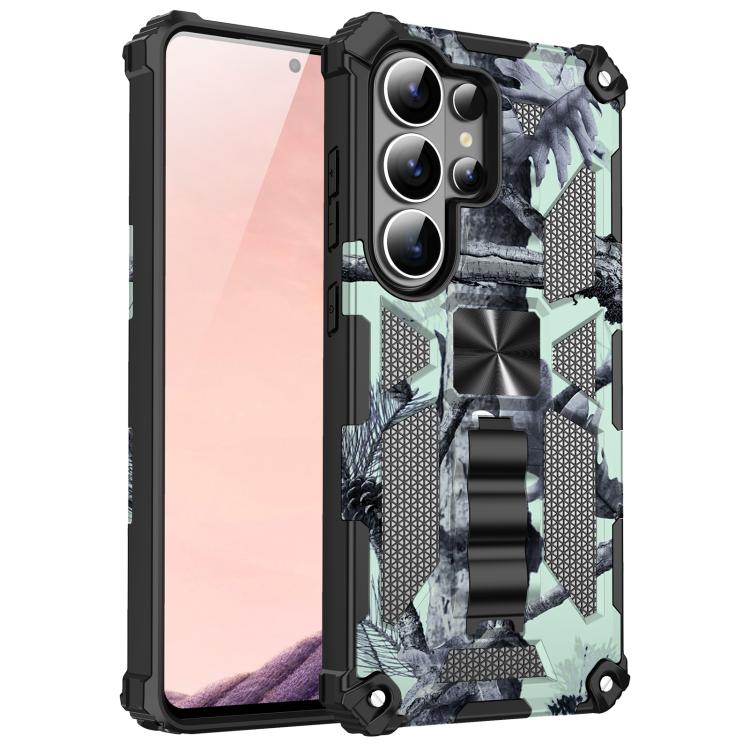 Camouflage Armor Kickstand TPU + PC Magnetic Phone Case, For Samsung Galaxy S26+ 5G, For Samsung Galaxy S26 Ultra 5G, For Samsung Galaxy S26 5G, For Samsung Galaxy S25 5G, For Samsung Galaxy S25+ 5G, For Samsung Galaxy S25 Ultra 5G                     ...