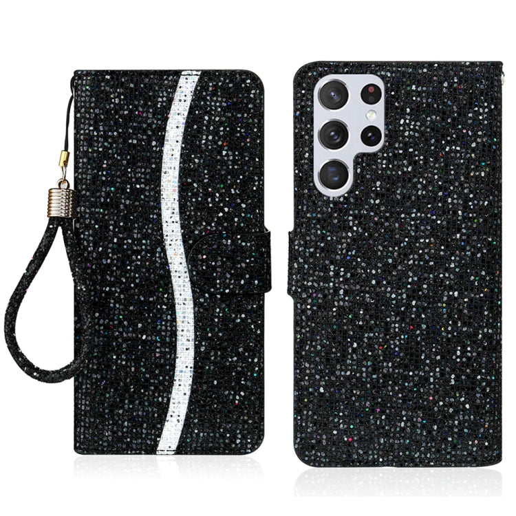 Glitter Powder Filp Leather Phone Case, For Samsung Galaxy S26+ 5G, For Samsung Galaxy S26 Edge 5G, For Samsung Galaxy S26 Ultra 5G, For Samsung Galaxy S26 5G, For Samsung Galaxy S25 FE 5G, For Samsung Galaxy S25 Edge 5G, For Samsung Galaxy S25 5G     ...
