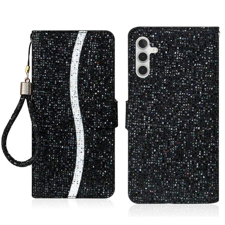 Glitter Powder Filp Leather Phone Case, For Samsung Galaxy S26+ 5G, For Samsung Galaxy S26 Edge 5G, For Samsung Galaxy S26 Ultra 5G, For Samsung Galaxy S26 5G, For Samsung Galaxy S25 FE 5G, For Samsung Galaxy S25 Edge 5G, For Samsung Galaxy S25 5G     ...