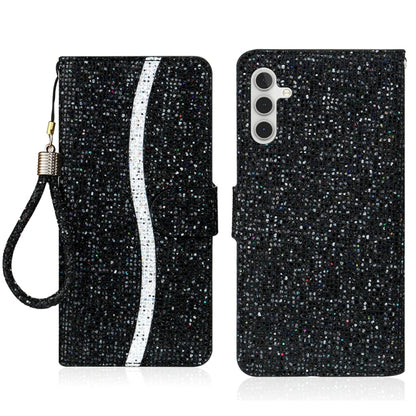 Glitter Powder Filp Leather Phone Case, For Samsung Galaxy S24 FE 5G, For Samsung Galaxy S23 FE 5G