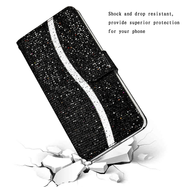 Glitter Powder Filp Leather Phone Case, For Samsung Galaxy S24 FE 5G, For Samsung Galaxy S23 FE 5G
