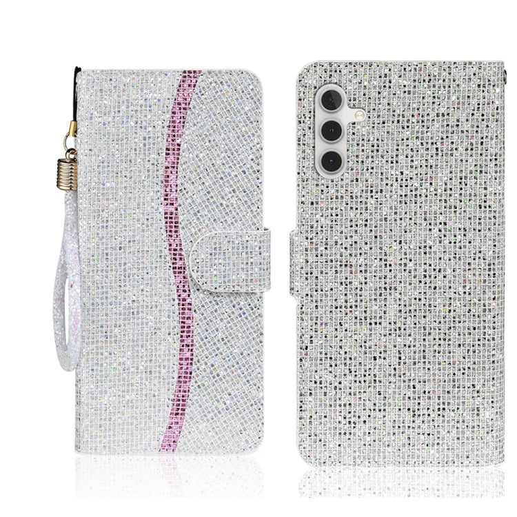 Glitter Powder Filp Leather Phone Case, For Samsung Galaxy S24 FE 5G, For Samsung Galaxy S23 FE 5G