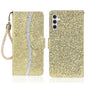 Glitter Powder Filp Leather Phone Case, For Samsung Galaxy S24 FE 5G, For Samsung Galaxy S23 FE 5G