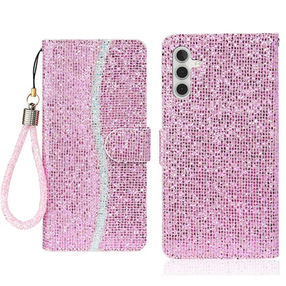 Glitter Powder Filp Leather Phone Case, For Samsung Galaxy S24 FE 5G, For Samsung Galaxy S23 FE 5G