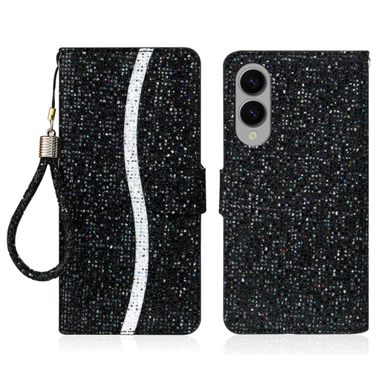 Glitter Powder Filp Leather Phone Case, For Samsung Galaxy S26+ 5G, For Samsung Galaxy S26 Edge 5G, For Samsung Galaxy S26 Ultra 5G, For Samsung Galaxy S26 5G, For Samsung Galaxy S25 FE 5G, For Samsung Galaxy S25 Edge 5G, For Samsung Galaxy S25 5G     ...