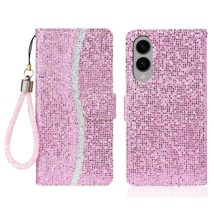 Glitter Powder Filp Leather Phone Case, For Samsung Galaxy S26+ 5G, For Samsung Galaxy S26 Edge 5G, For Samsung Galaxy S26 Ultra 5G, For Samsung Galaxy S26 5G, For Samsung Galaxy S25 FE 5G, For Samsung Galaxy S25 Edge 5G, For Samsung Galaxy S25 5G     ...