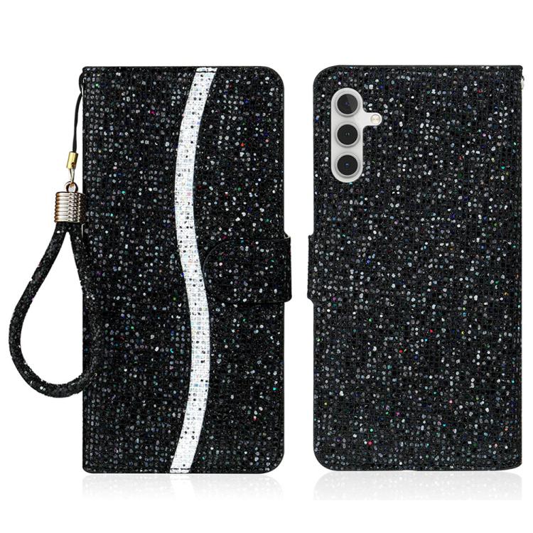 Glitter Powder Filp Leather Phone Case, For Samsung Galaxy S26+ 5G, For Samsung Galaxy S26 Edge 5G, For Samsung Galaxy S26 Ultra 5G, For Samsung Galaxy S26 5G, For Samsung Galaxy S25 FE 5G, For Samsung Galaxy S25 Edge 5G, For Samsung Galaxy S25 5G     ...