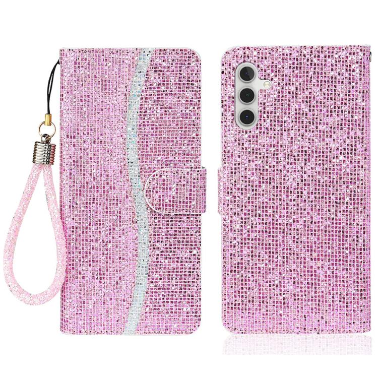 Glitter Powder Filp Leather Phone Case, For Samsung Galaxy S26+ 5G, For Samsung Galaxy S26 Edge 5G, For Samsung Galaxy S26 Ultra 5G, For Samsung Galaxy S26 5G, For Samsung Galaxy S25 FE 5G, For Samsung Galaxy S25 Edge 5G, For Samsung Galaxy S25 5G     ...