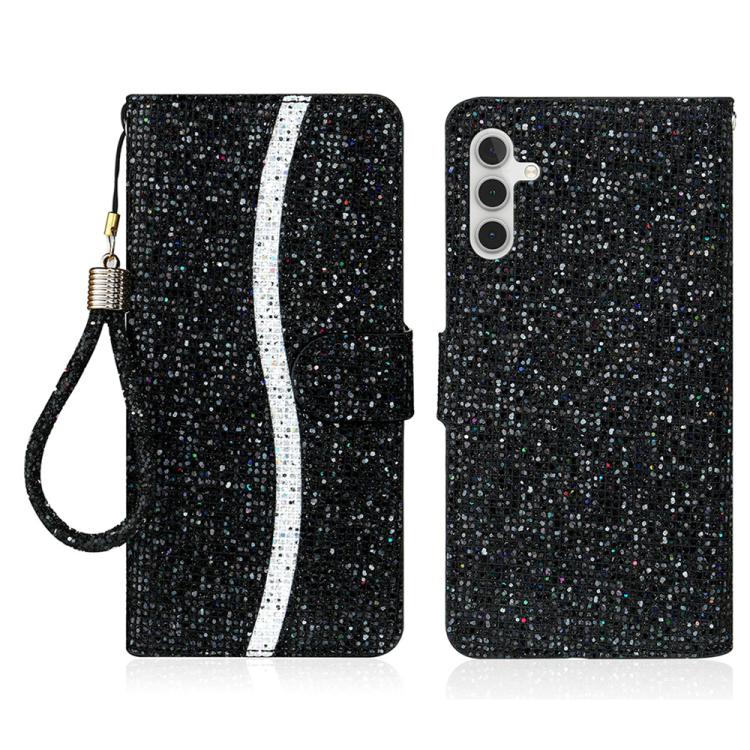 Glitter Powder Filp Leather Phone Case, For Samsung Galaxy S26+ 5G, For Samsung Galaxy S26 Edge 5G, For Samsung Galaxy S26 Ultra 5G, For Samsung Galaxy S26 5G, For Samsung Galaxy S25 FE 5G, For Samsung Galaxy S25 Edge 5G, For Samsung Galaxy S25 5G     ...