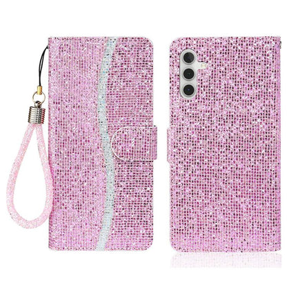 Glitter Powder Filp Leather Phone Case, For Samsung Galaxy S26+ 5G, For Samsung Galaxy S26 Edge 5G, For Samsung Galaxy S26 Ultra 5G, For Samsung Galaxy S26 5G, For Samsung Galaxy S25 FE 5G, For Samsung Galaxy S25 Edge 5G, For Samsung Galaxy S25 5G     ...