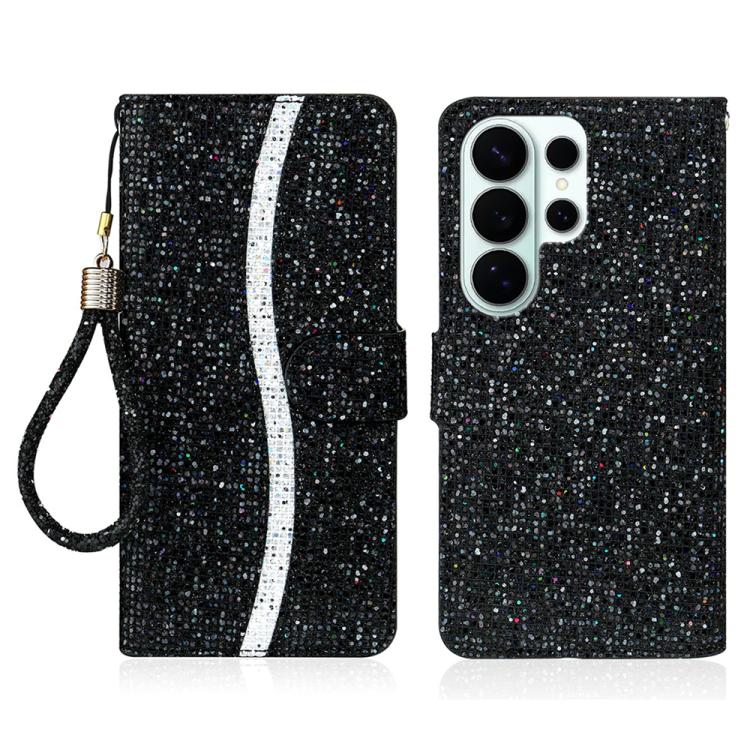Glitter Powder Filp Leather Phone Case, For Samsung Galaxy S26+ 5G, For Samsung Galaxy S26 Edge 5G, For Samsung Galaxy S26 Ultra 5G, For Samsung Galaxy S26 5G, For Samsung Galaxy S25 FE 5G, For Samsung Galaxy S25 Edge 5G, For Samsung Galaxy S25 5G     ...