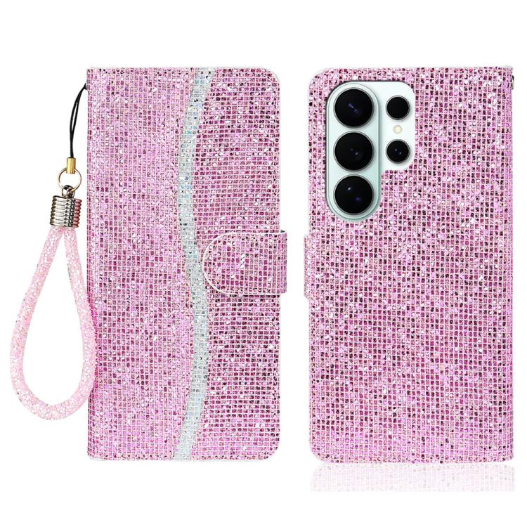 Glitter Powder Filp Leather Phone Case, For Samsung Galaxy S26+ 5G, For Samsung Galaxy S26 Edge 5G, For Samsung Galaxy S26 Ultra 5G, For Samsung Galaxy S26 5G, For Samsung Galaxy S25 FE 5G, For Samsung Galaxy S25 Edge 5G, For Samsung Galaxy S25 5G     ...