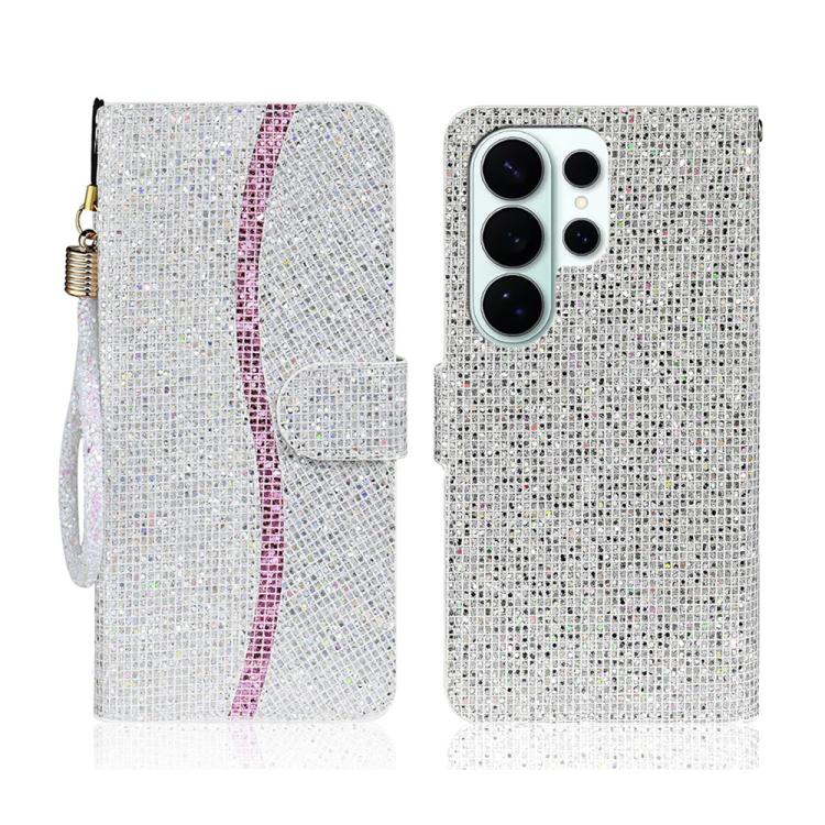 Glitter Powder Filp Leather Phone Case, For Samsung Galaxy S26+ 5G, For Samsung Galaxy S26 Edge 5G, For Samsung Galaxy S26 Ultra 5G, For Samsung Galaxy S26 5G, For Samsung Galaxy S25 FE 5G, For Samsung Galaxy S25 Edge 5G, For Samsung Galaxy S25 5G     ...