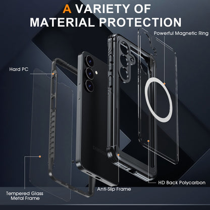 RedPepper Tempered Glass MagSafe Phone Case, For Galaxy S26 FE 5G, For Samsung Galaxy S25 FE 5G, For Samsung Galaxy S25 Edge 5G, For Samsung Galaxy S25 5G, For Samsung Galaxy S25+ 5G, For Samsung Galaxy S25 Ultra 5G