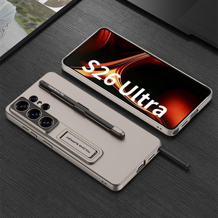 GKK Ultra-thin Holder Phone Case with Pen Slots & Stylus Pen, For Samsung Galaxy S26 Ultra 5G, For Samsung Galaxy S25 5G, For Samsung Galaxy S25+ 5G, For Samsung Galaxy S25 Ultra 5G
