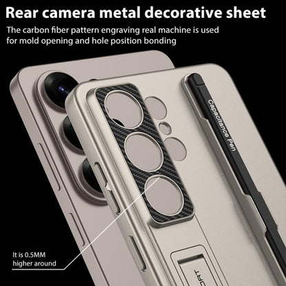 GKK Ultra-thin Holder Phone Case with Pen Slots & Stylus Pen, For Samsung Galaxy S26 Ultra 5G, For Samsung Galaxy S25 5G, For Samsung Galaxy S25+ 5G, For Samsung Galaxy S25 Ultra 5G