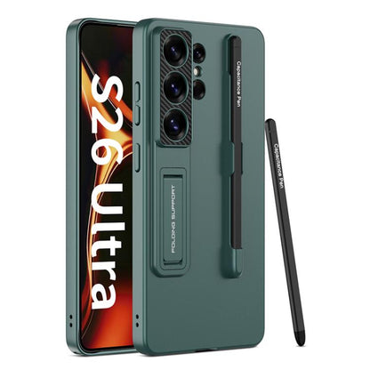 GKK Ultra-thin Holder Phone Case with Pen Slots & Stylus Pen, For Samsung Galaxy S26 Ultra 5G, For Samsung Galaxy S25 5G, For Samsung Galaxy S25+ 5G, For Samsung Galaxy S25 Ultra 5G
