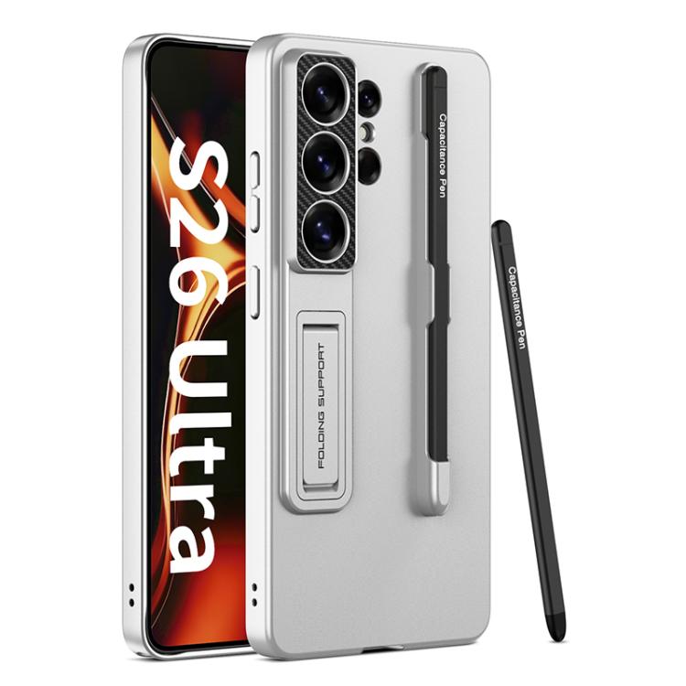 GKK Ultra-thin Holder Phone Case with Pen Slots & Stylus Pen, For Samsung Galaxy S26 Ultra 5G, For Samsung Galaxy S25 5G, For Samsung Galaxy S25+ 5G, For Samsung Galaxy S25 Ultra 5G