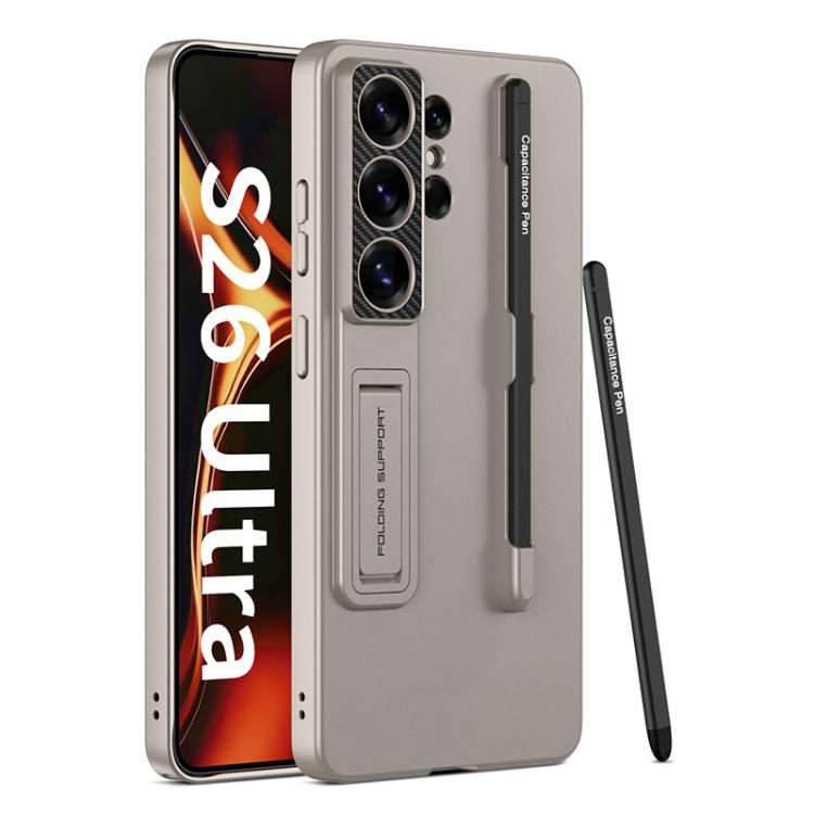 GKK Ultra-thin Holder Phone Case with Pen Slots & Stylus Pen, For Samsung Galaxy S26 Ultra 5G, For Samsung Galaxy S25 5G, For Samsung Galaxy S25+ 5G, For Samsung Galaxy S25 Ultra 5G