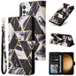 Marble Bronzing Stitching Leather Phone Case, For Samsung Galaxy S26+ 5G, For Samsung Galaxy S26 Ultra 5G, For Samsung Galaxy S26 5G, For Samsung Galaxy S25 FE 5G, For Samsung Galaxy S25 Edge 5G, For Samsung Galaxy S25 5G, For Samsung Galaxy S25+ 5G   ...
