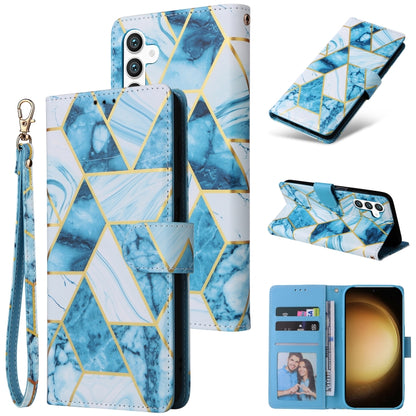 Marble Bronzing Stitching Leather Phone Case, For Samsung Galaxy S26+ 5G, For Samsung Galaxy S26 Ultra 5G, For Samsung Galaxy S26 5G, For Samsung Galaxy S25 FE 5G, For Samsung Galaxy S25 Edge 5G, For Samsung Galaxy S25 5G, For Samsung Galaxy S25+ 5G   ...