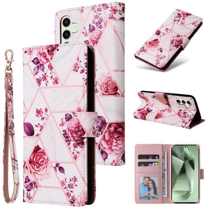Marble Bronzing Stitching Leather Phone Case, For Samsung Galaxy S26+ 5G, For Samsung Galaxy S26 Ultra 5G, For Samsung Galaxy S26 5G, For Samsung Galaxy S25 FE 5G, For Samsung Galaxy S25 Edge 5G, For Samsung Galaxy S25 5G, For Samsung Galaxy S25+ 5G   ...