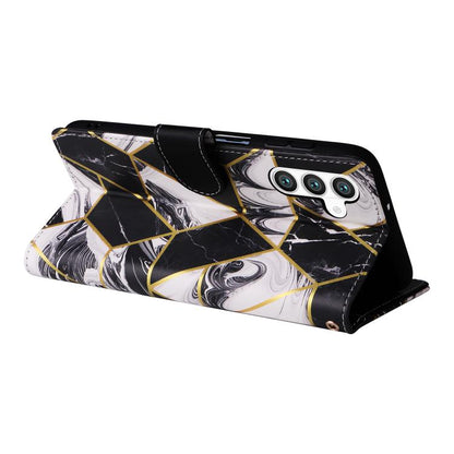 Marble Bronzing Stitching Leather Phone Case, For Samsung Galaxy S26+ 5G, For Samsung Galaxy S26 Ultra 5G, For Samsung Galaxy S26 5G, For Samsung Galaxy S25 FE 5G, For Samsung Galaxy S25 Edge 5G, For Samsung Galaxy S25 5G, For Samsung Galaxy S25+ 5G   ...