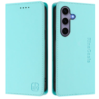 RC01 Dual-Folded Magnetic Suction RFID Leather Phone Case, For Galaxy S24 / S25 5G, For Galaxy S24+ / S25+ 5G, For Galaxy S25 Ultra 5G, For Galaxy S24 FE 5G, For Galaxy S24 Ultra 5G, For Galaxy S23 FE 5G