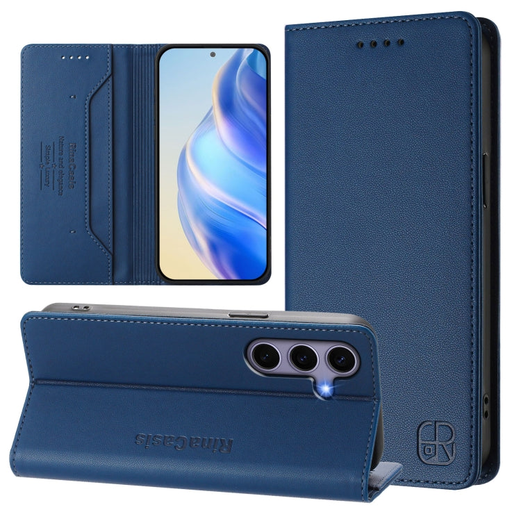 RC01 Dual-Folded Magnetic Suction RFID Leather Phone Case, For Galaxy S24 / S25 5G, For Galaxy S24+ / S25+ 5G, For Galaxy S25 Ultra 5G, For Galaxy S24 FE 5G, For Galaxy S24 Ultra 5G, For Galaxy S23 FE 5G