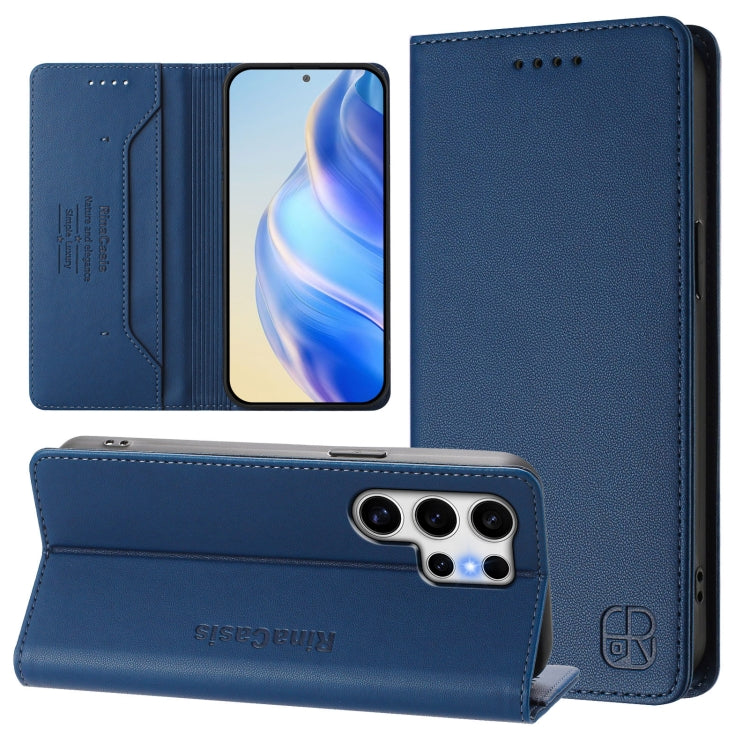 RC01 Dual-Folded Magnetic Suction RFID Leather Phone Case, For Galaxy S24 / S25 5G, For Galaxy S24+ / S25+ 5G, For Galaxy S25 Ultra 5G, For Galaxy S24 FE 5G, For Galaxy S24 Ultra 5G, For Galaxy S23 FE 5G