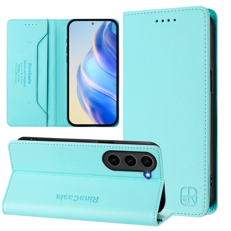 RC01 Dual-Folded Magnetic Suction RFID Leather Phone Case, For Galaxy S23 Ultra 5G, For Galaxy S23+ 5G, For Galaxy S23 5G, For Galaxy S20 FE, For Galaxy S22 Ultra 5G, For Galaxy S22+ 5G