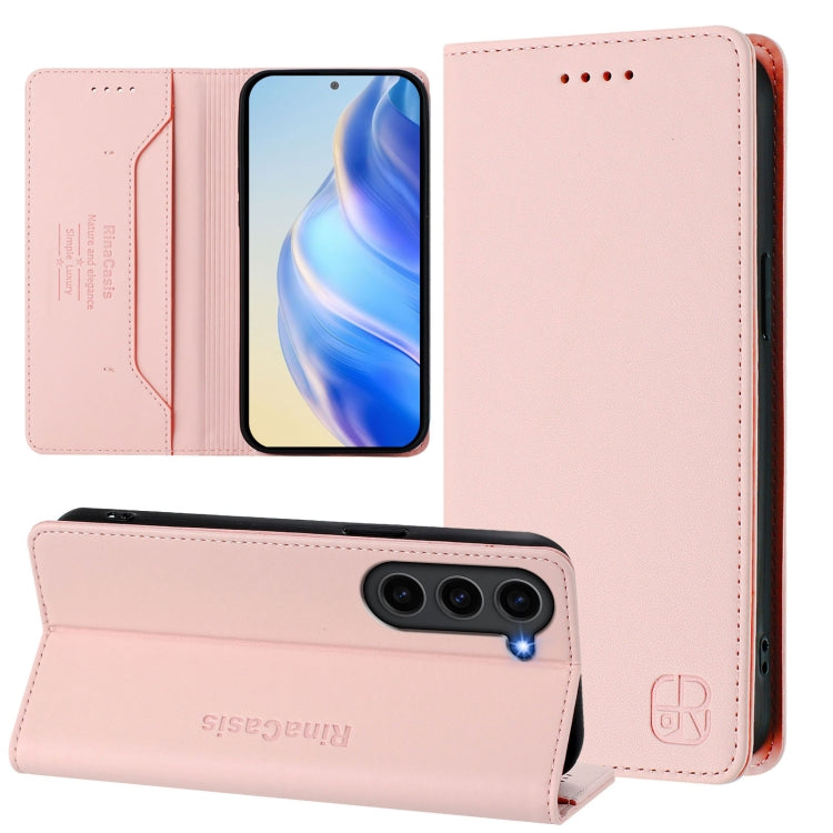 RC01 Dual-Folded Magnetic Suction RFID Leather Phone Case, For Galaxy S23 Ultra 5G, For Galaxy S23+ 5G, For Galaxy S23 5G, For Galaxy S20 FE, For Galaxy S22 Ultra 5G, For Galaxy S22+ 5G