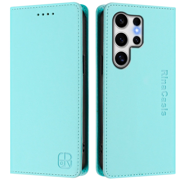 RC01 Dual-Folded Magnetic Suction RFID Leather Phone Case, For Galaxy S23 Ultra 5G, For Galaxy S23+ 5G, For Galaxy S23 5G, For Galaxy S20 FE, For Galaxy S22 Ultra 5G, For Galaxy S22+ 5G