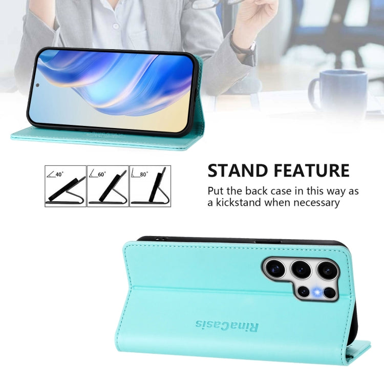 RC01 Dual-Folded Magnetic Suction RFID Leather Phone Case, For Galaxy S23 Ultra 5G, For Galaxy S23+ 5G, For Galaxy S23 5G, For Galaxy S20 FE, For Galaxy S22 Ultra 5G, For Galaxy S22+ 5G