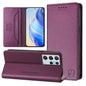 RC01 Dual-Folded Magnetic Suction RFID Leather Phone Case, For Galaxy S22 5G, For Galaxy S21 FE 5G, For Galaxy S21 5G, For Galaxy S21+ 5G, For Galaxy S21 Ultra 5G, For Galaxy S20 Ultra