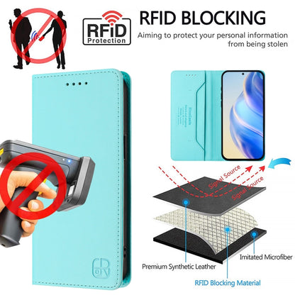 RC01 Dual-Folded Magnetic Suction RFID Leather Phone Case, For Galaxy S20, For Galaxy S20+
