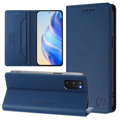 RC01 Dual-Folded Magnetic Suction RFID Leather Phone Case, For Galaxy S23 Ultra 5G, For Galaxy S23+ 5G, For Galaxy S23 5G, For Galaxy S20 FE, For Galaxy S22 Ultra 5G, For Galaxy S22+ 5G