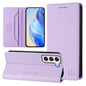 RC01 Dual-Folded Magnetic Suction RFID Leather Phone Case, For Galaxy S22 5G, For Galaxy S21 FE 5G, For Galaxy S21 5G, For Galaxy S21+ 5G, For Galaxy S21 Ultra 5G, For Galaxy S20 Ultra