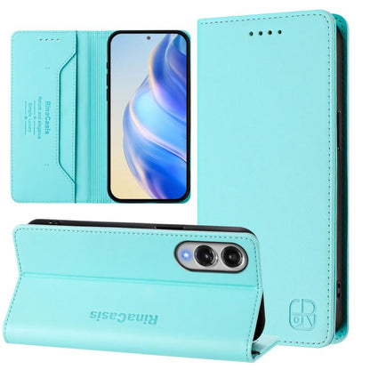 RC01 Dual-Folded Magnetic Suction RFID Leather Phone Case, For Galaxy S26 FE 5G, For Galaxy S26+ 5G, For Galaxy S26 Edge 5G, For Galaxy S26 Ultra 5G, For Galaxy S26 5G, For Galaxy S25 Edge 5G