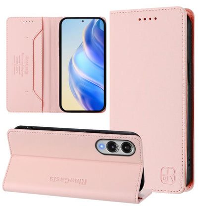 RC01 Dual-Folded Magnetic Suction RFID Leather Phone Case, For Galaxy S26 FE 5G, For Galaxy S26+ 5G, For Galaxy S26 Edge 5G, For Galaxy S26 Ultra 5G, For Galaxy S26 5G, For Galaxy S25 Edge 5G