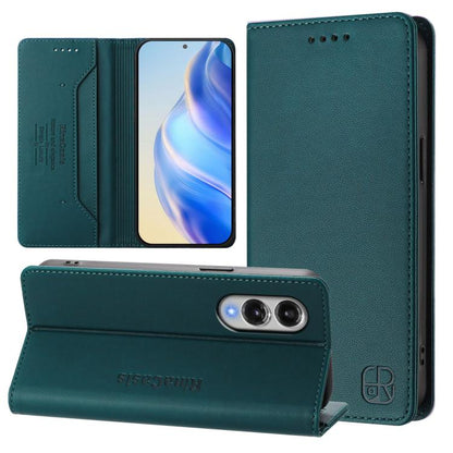 RC01 Dual-Folded Magnetic Suction RFID Leather Phone Case, For Galaxy S26 FE 5G, For Galaxy S26+ 5G, For Galaxy S26 Edge 5G, For Galaxy S26 Ultra 5G, For Galaxy S26 5G, For Galaxy S25 Edge 5G