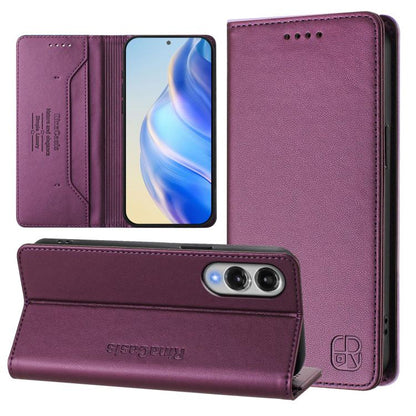 RC01 Dual-Folded Magnetic Suction RFID Leather Phone Case, For Galaxy S26 FE 5G, For Galaxy S26+ 5G, For Galaxy S26 Edge 5G, For Galaxy S26 Ultra 5G, For Galaxy S26 5G, For Galaxy S25 Edge 5G