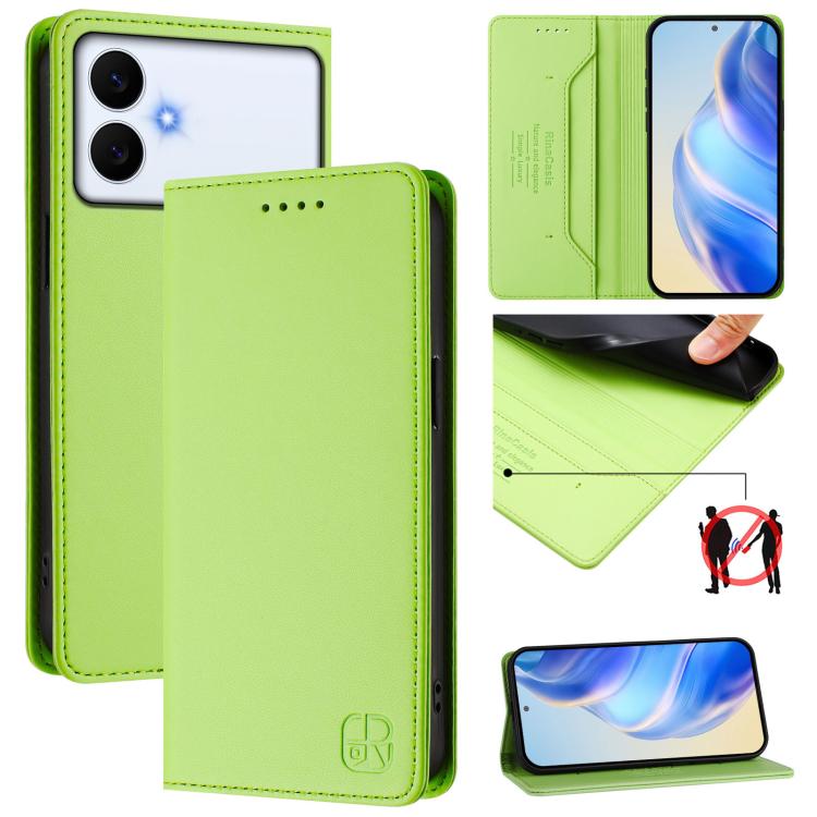 RC01 Dual-Folded Magnetic Suction RFID Leather Phone Case, For Galaxy S26 FE 5G, For Galaxy S26+ 5G, For Galaxy S26 Edge 5G, For Galaxy S26 Ultra 5G, For Galaxy S26 5G, For Galaxy S25 Edge 5G