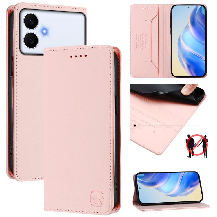 RC01 Dual-Folded Magnetic Suction RFID Leather Phone Case, For Galaxy S26 FE 5G, For Galaxy S26+ 5G, For Galaxy S26 Edge 5G, For Galaxy S26 Ultra 5G, For Galaxy S26 5G, For Galaxy S25 Edge 5G