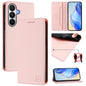 RC01 Dual-Folded Magnetic Suction RFID Leather Phone Case, For Galaxy S26 FE 5G, For Galaxy S26+ 5G, For Galaxy S26 Edge 5G, For Galaxy S26 Ultra 5G, For Galaxy S26 5G, For Galaxy S25 Edge 5G