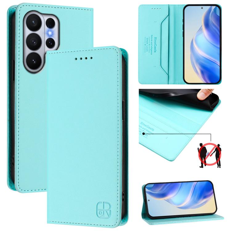 RC01 Dual-Folded Magnetic Suction RFID Leather Phone Case, For Samsung Galaxy S26+ 5G, For Samsung Galaxy S26 Edge 5G, For Samsung Galaxy S26 Ultra 5G, For Samsung Galaxy S26 5G, For Samsung Galaxy S25 Edge 5G, For Samsung Galaxy S24 / S25 5G