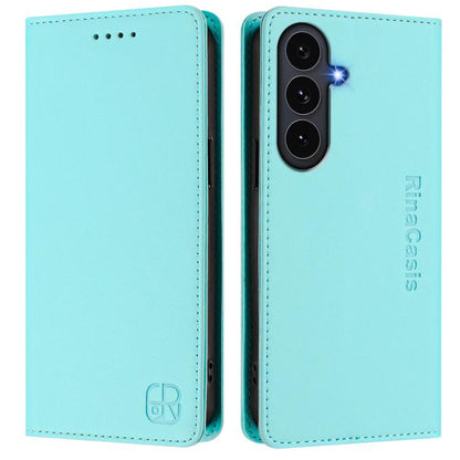 RC01 Dual-Folded Magnetic Suction RFID Leather Phone Case, For Galaxy S26 FE 5G, For Galaxy S26+ 5G, For Galaxy S26 Edge 5G, For Galaxy S26 Ultra 5G, For Galaxy S26 5G, For Galaxy S25 Edge 5G